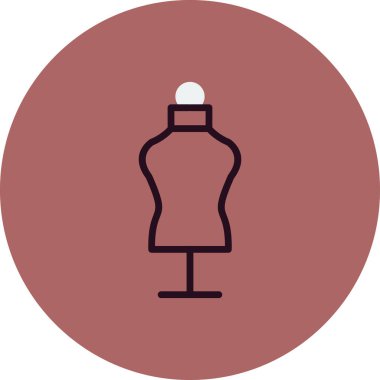 Terzi mankeni basit simge, vektör illüstrasyonu