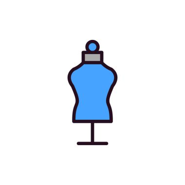 Terzi mankeni basit simge, vektör illüstrasyonu