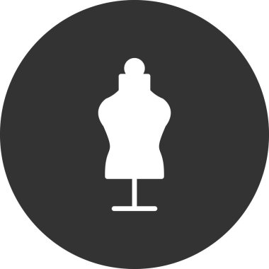 Terzi mankeni basit simge, vektör illüstrasyonu