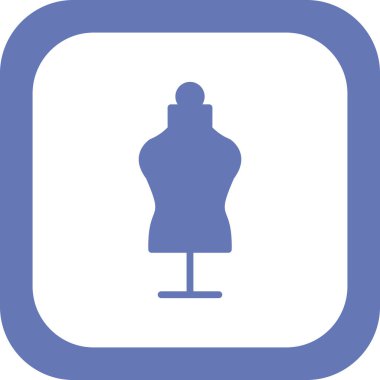 Terzi mankeni basit simge, vektör illüstrasyonu