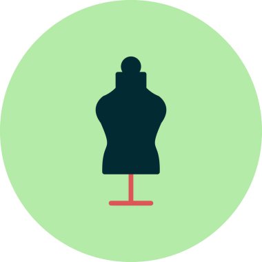 Terzi mankeni basit simge, vektör illüstrasyonu