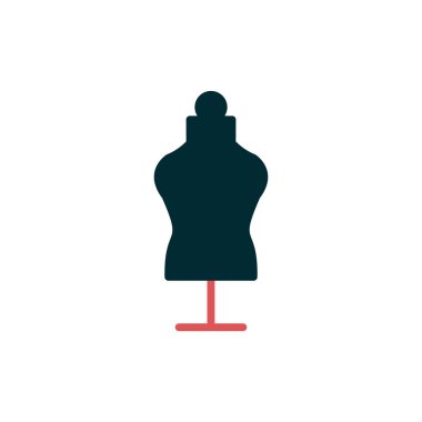 Terzi mankeni basit simge, vektör illüstrasyonu