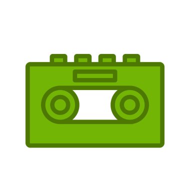 Teyp Kaydediciliği basit simge, vektör illüstrasyonu