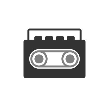 Teyp Kaydediciliği basit simge, vektör illüstrasyonu