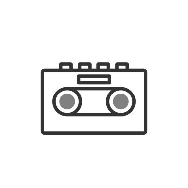 Teyp Kaydediciliği basit simge, vektör illüstrasyonu