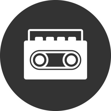 Teyp Kaydediciliği basit simge, vektör illüstrasyonu