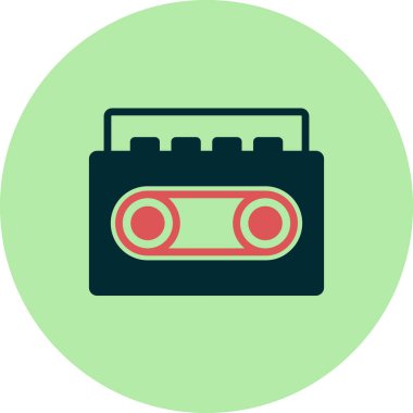 Teyp Kaydediciliği basit simge, vektör illüstrasyonu