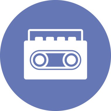 Teyp Kaydediciliği basit simge, vektör illüstrasyonu