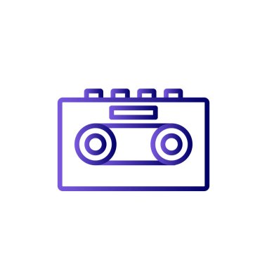 Teyp Kaydediciliği basit simge, vektör illüstrasyonu