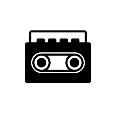 Teyp Kaydediciliği basit simge, vektör illüstrasyonu