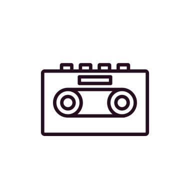 Teyp Kaydediciliği basit simge, vektör illüstrasyonu