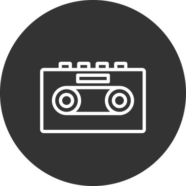 Teyp Kaydediciliği basit simge, vektör illüstrasyonu