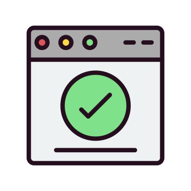 Web tarayıcı simgesi, vektör illüstrasyon tasarımı