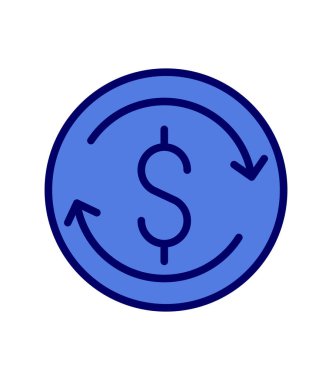 Exchange basit simgesi, vektör çizim