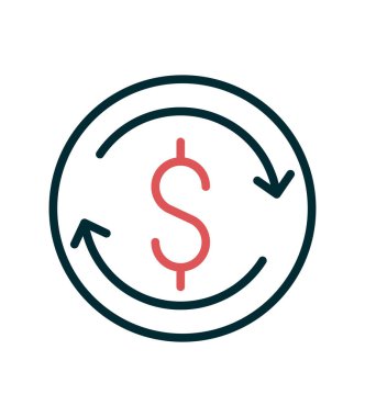 Exchange basit simgesi, vektör çizim