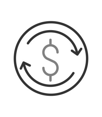 Exchange basit simgesi, vektör çizim