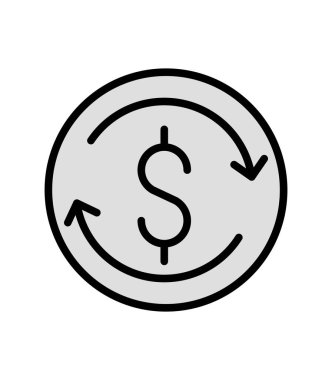 Exchange basit simgesi, vektör çizim