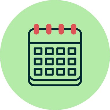 Takvim simgesi, vektör illüstrasyon tasarımı