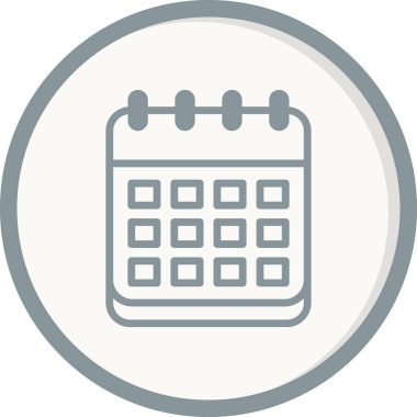 Takvim simgesi, vektör illüstrasyon tasarımı