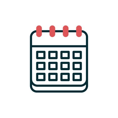 Takvim simgesi, vektör illüstrasyon tasarımı