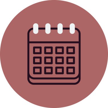 Takvim simgesi, vektör illüstrasyon tasarımı