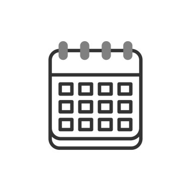 Takvim simgesi, vektör illüstrasyon tasarımı