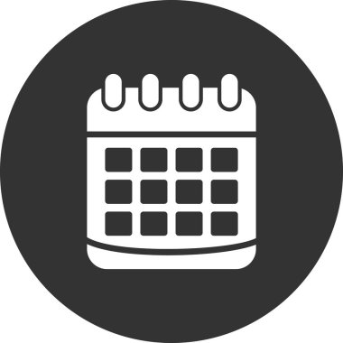 Takvim simgesi, vektör illüstrasyon tasarımı