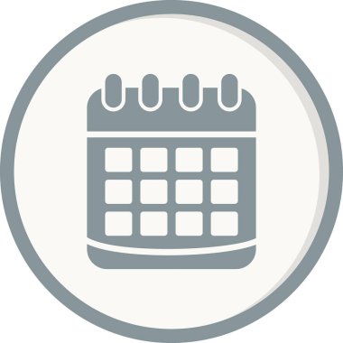 Takvim simgesi, vektör illüstrasyon tasarımı