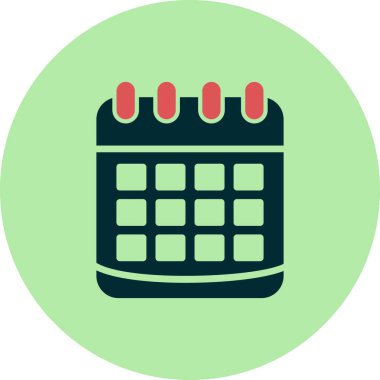 Takvim simgesi, vektör illüstrasyon tasarımı