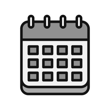 Takvim simgesi, vektör illüstrasyon tasarımı