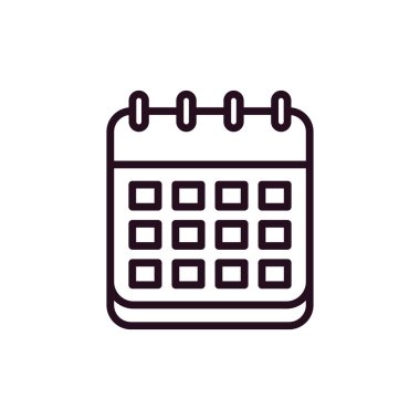 Takvim web simgesi, ajanda illüstrasyonu 