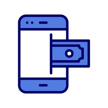 Çevrimiçi Ödeme simgesi, vektör illüstrasyonu