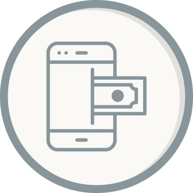 Çevrimiçi Ödeme simgesi, vektör illüstrasyonu