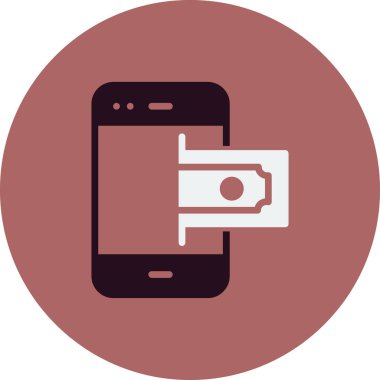 Çevrimiçi Ödeme simgesi, vektör illüstrasyonu