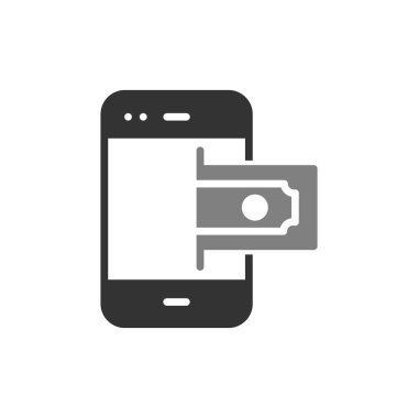 Çevrimiçi Ödeme simgesi, vektör illüstrasyonu