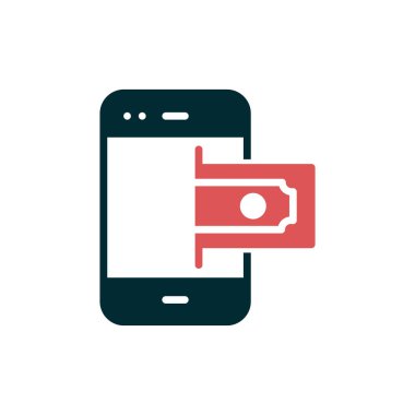 Çevrimiçi Ödeme simgesi, vektör illüstrasyonu