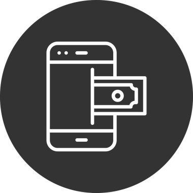 Çevrimiçi Ödeme simgesi, vektör illüstrasyonu