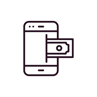 Çevrimiçi Ödeme simgesi, vektör illüstrasyonu