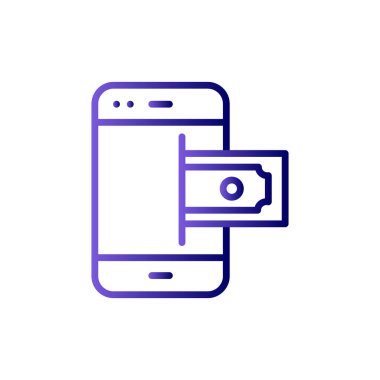 Çevrimiçi Ödeme simgesi, vektör illüstrasyonu