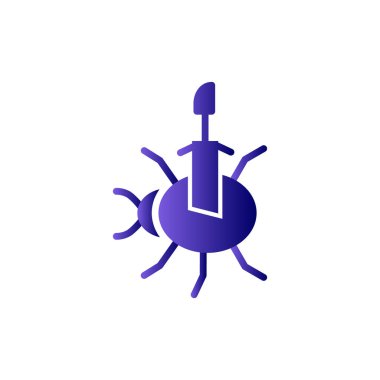 Uygulamalar ve web siteleri için antivirüs çizgisi sanat vektör simgesi 