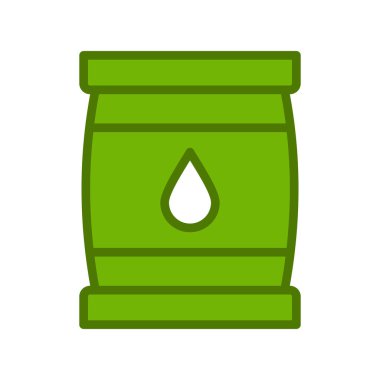 petrol varil basit kutsal kişilerin resmi, vektör çizim