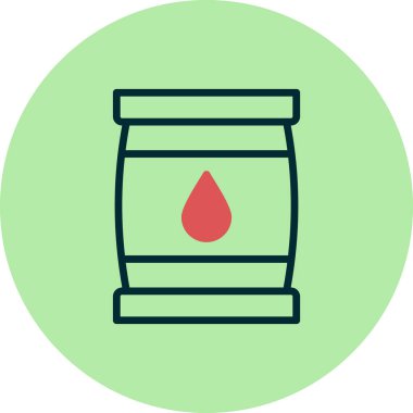 petrol varil basit kutsal kişilerin resmi, vektör çizim