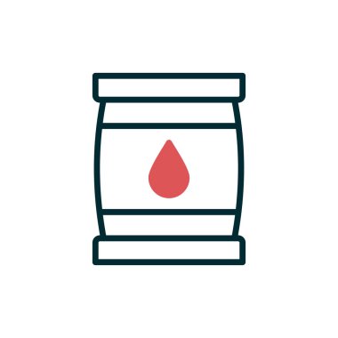 petrol varil basit kutsal kişilerin resmi, vektör çizim