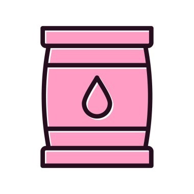 petrol varil basit kutsal kişilerin resmi, vektör çizim