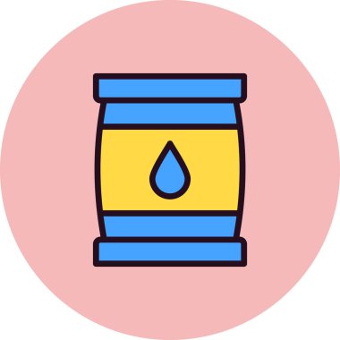 petrol varil basit kutsal kişilerin resmi, vektör çizim