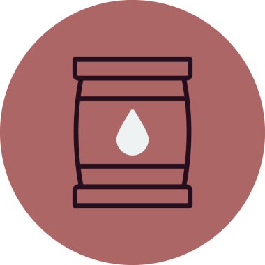 petrol varil basit kutsal kişilerin resmi, vektör çizim