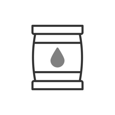 petrol varil basit kutsal kişilerin resmi, vektör çizim