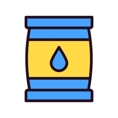 petrol varil basit kutsal kişilerin resmi, vektör çizim