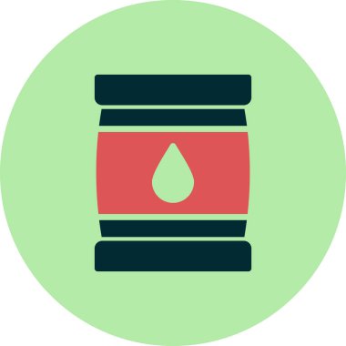 petrol varil basit kutsal kişilerin resmi, vektör çizim