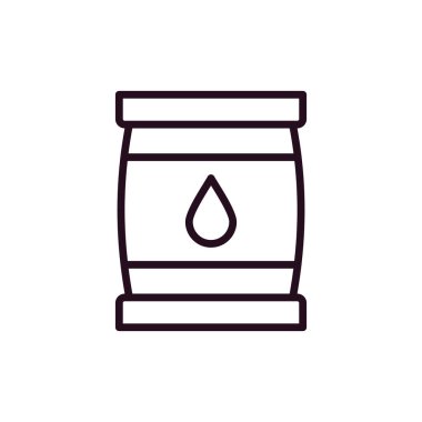 petrol varil basit kutsal kişilerin resmi, vektör çizim